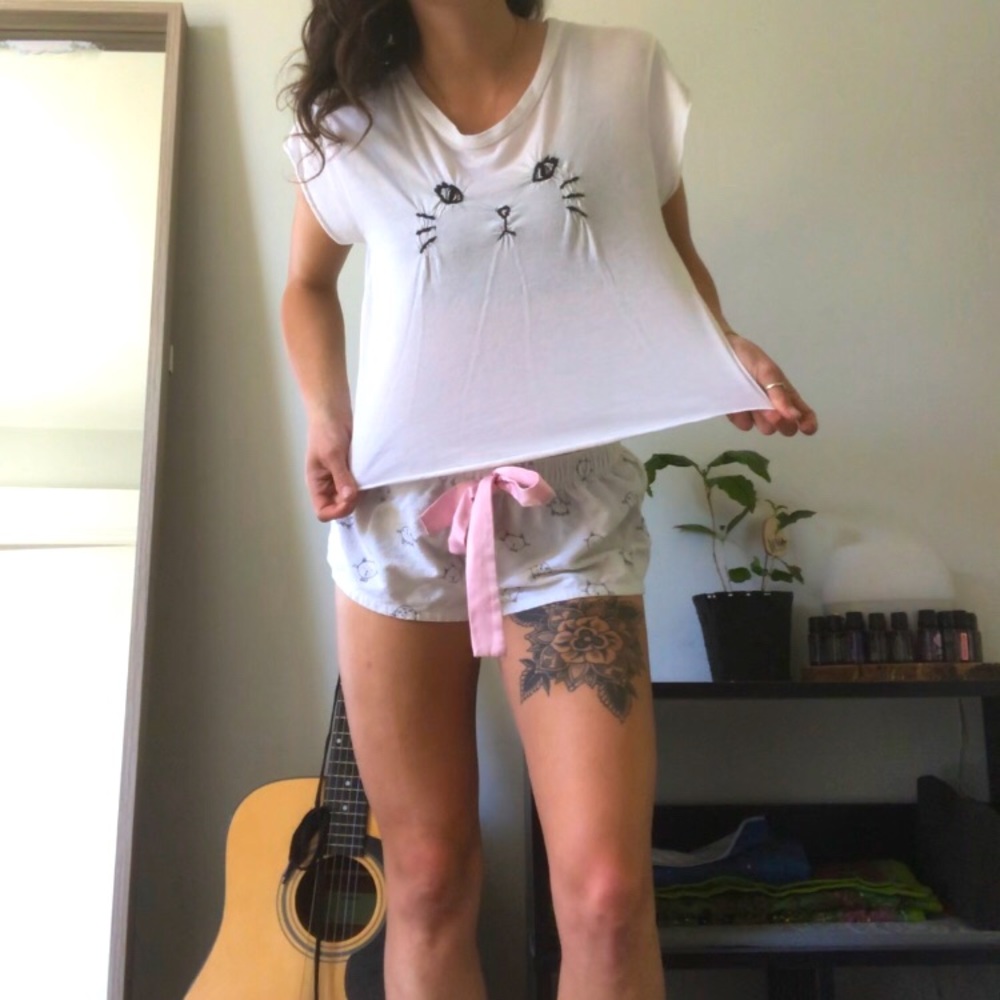 🐱💕Kitten PJ Set | Crop top & Pajama Shorts